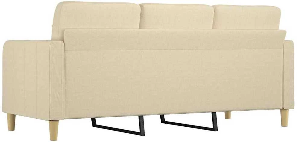 Trivietė sofa, kreminės spalvos, 180cm, audinys