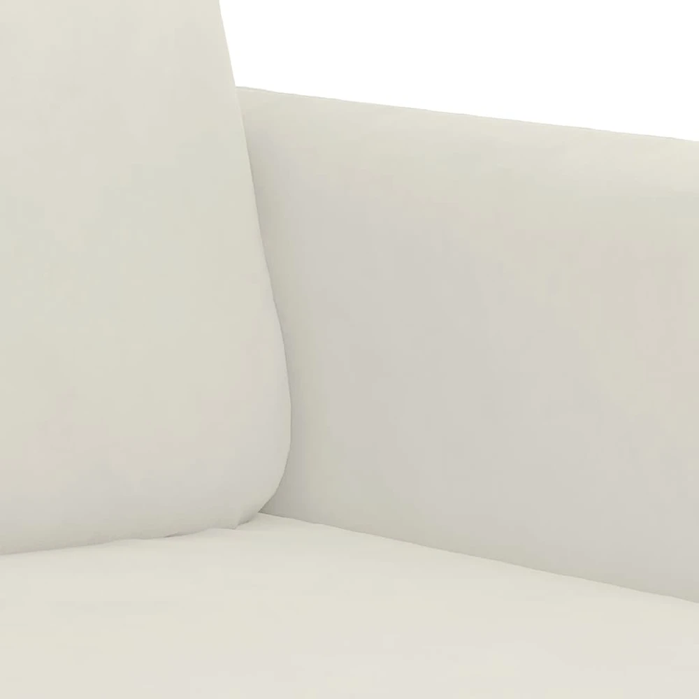 Trivietė sofa, kreminės spalvos, 180cm, aksomas