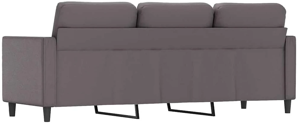 Trivietė sofa, pilkos spalvos, 180cm, dirbtinė oda