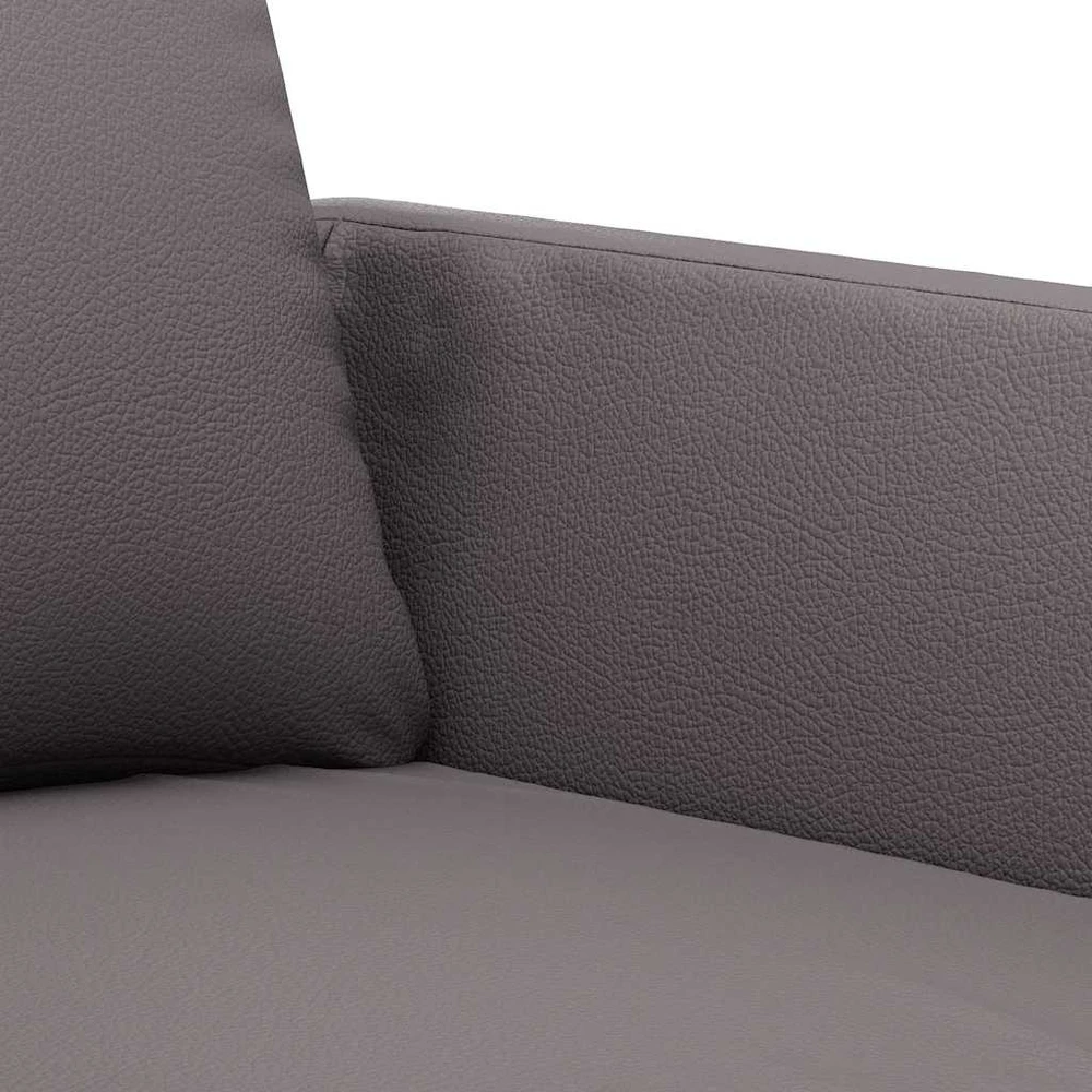 Trivietė sofa, pilkos spalvos, 180cm, dirbtinė oda