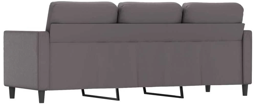 Trivietė sofa, pilkos spalvos, 180cm, dirbtinė oda