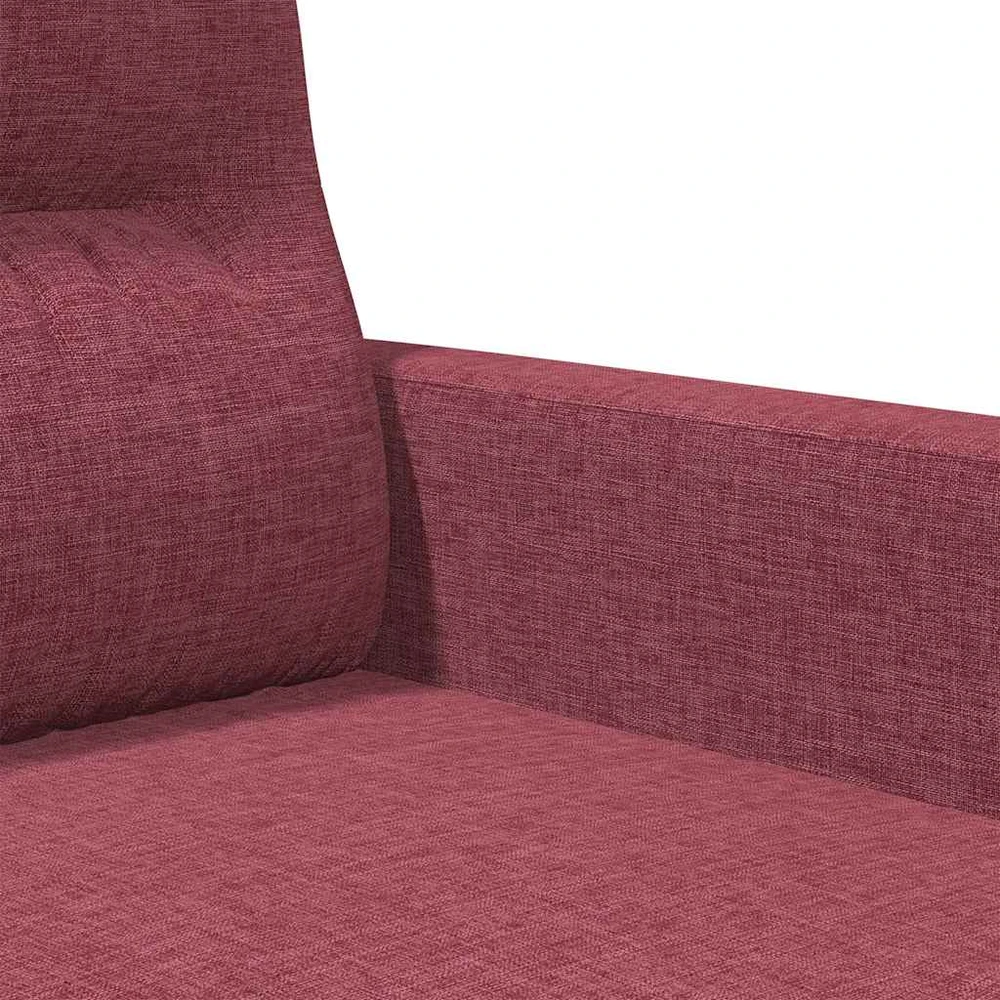 Trivietė sofa, raudonojo vyno spalvos, 180cm, audinys
