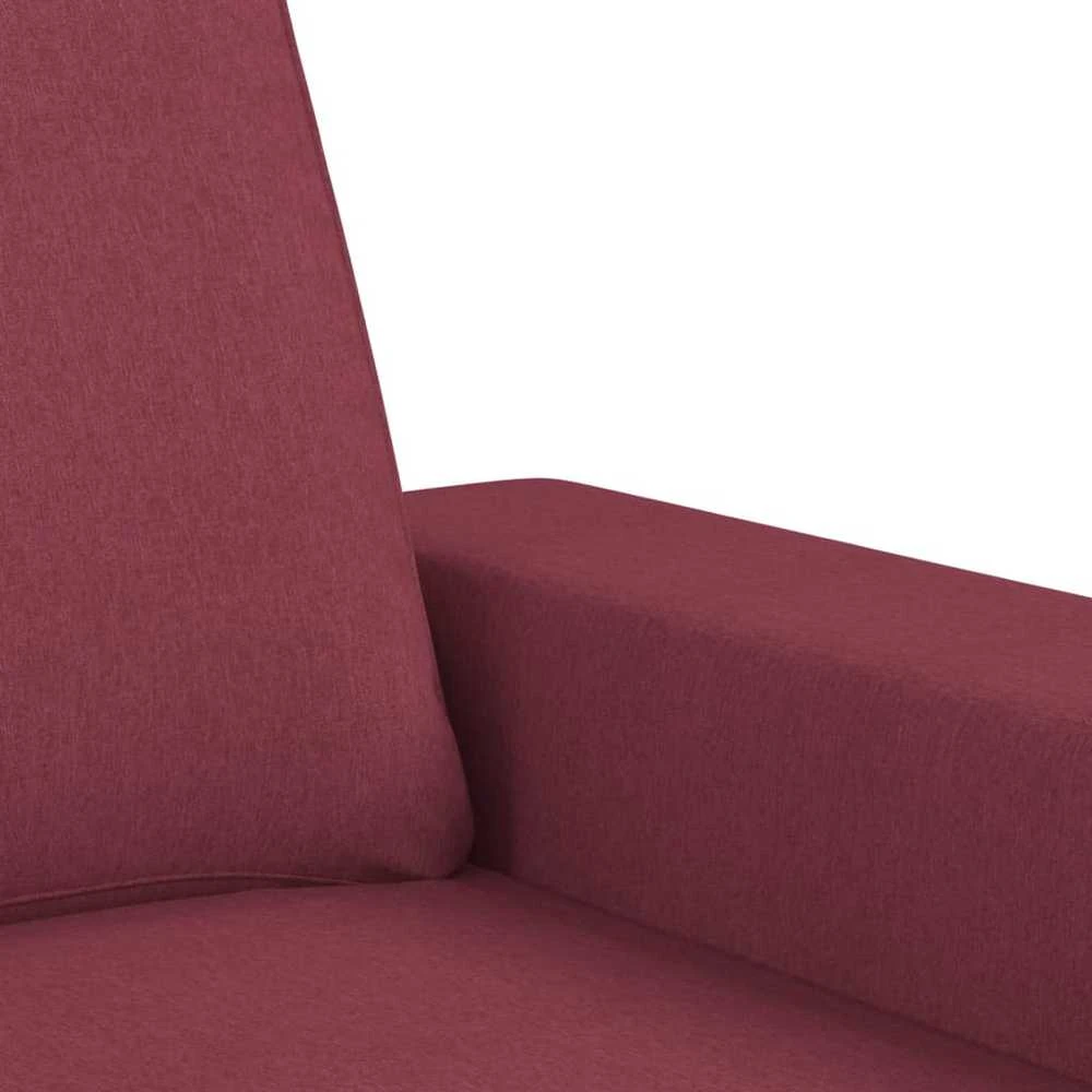 Trivietė sofa, raudonojo vyno spalvos, 180cm, audinys