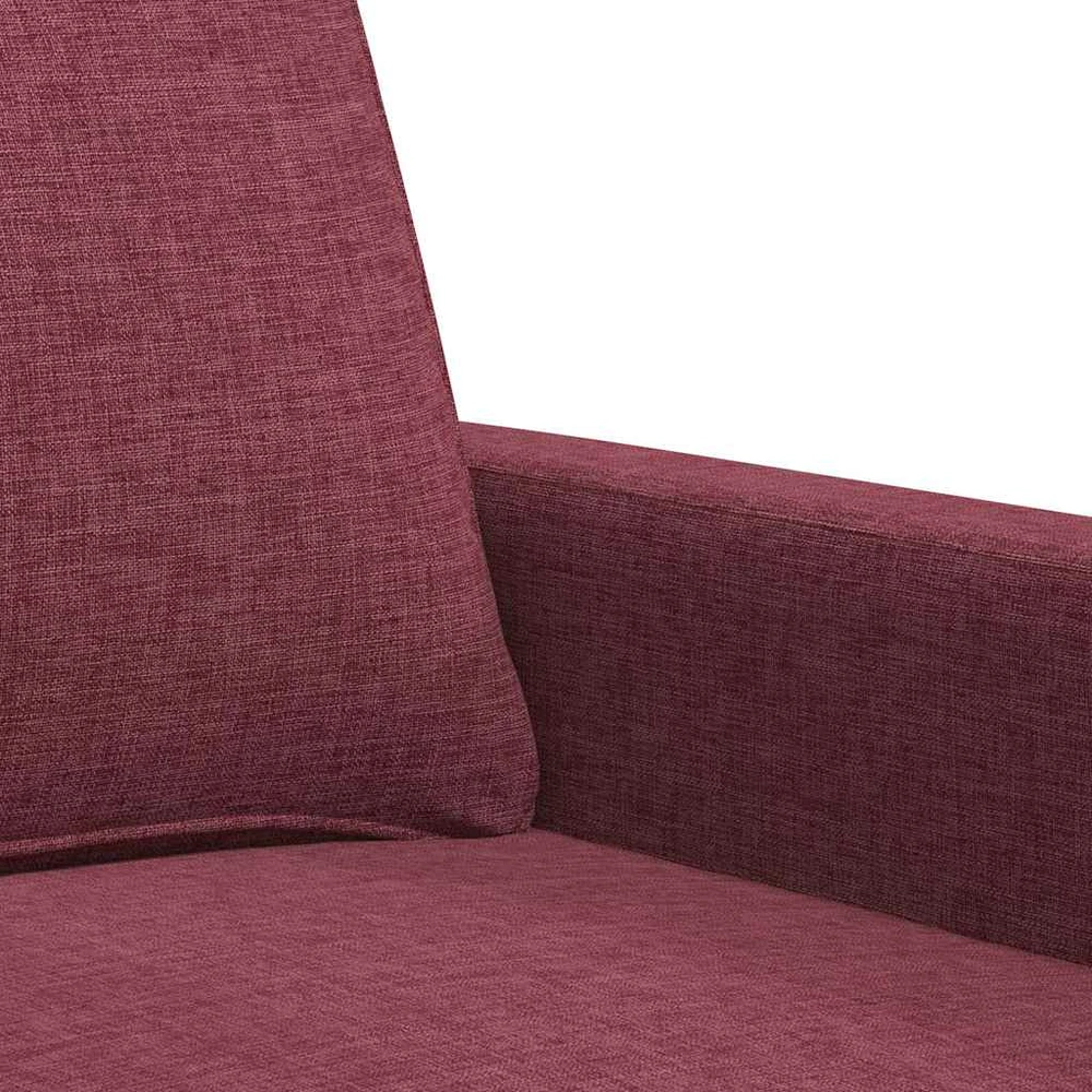 Trivietė sofa, raudonojo vyno spalvos, 180cm, audinys