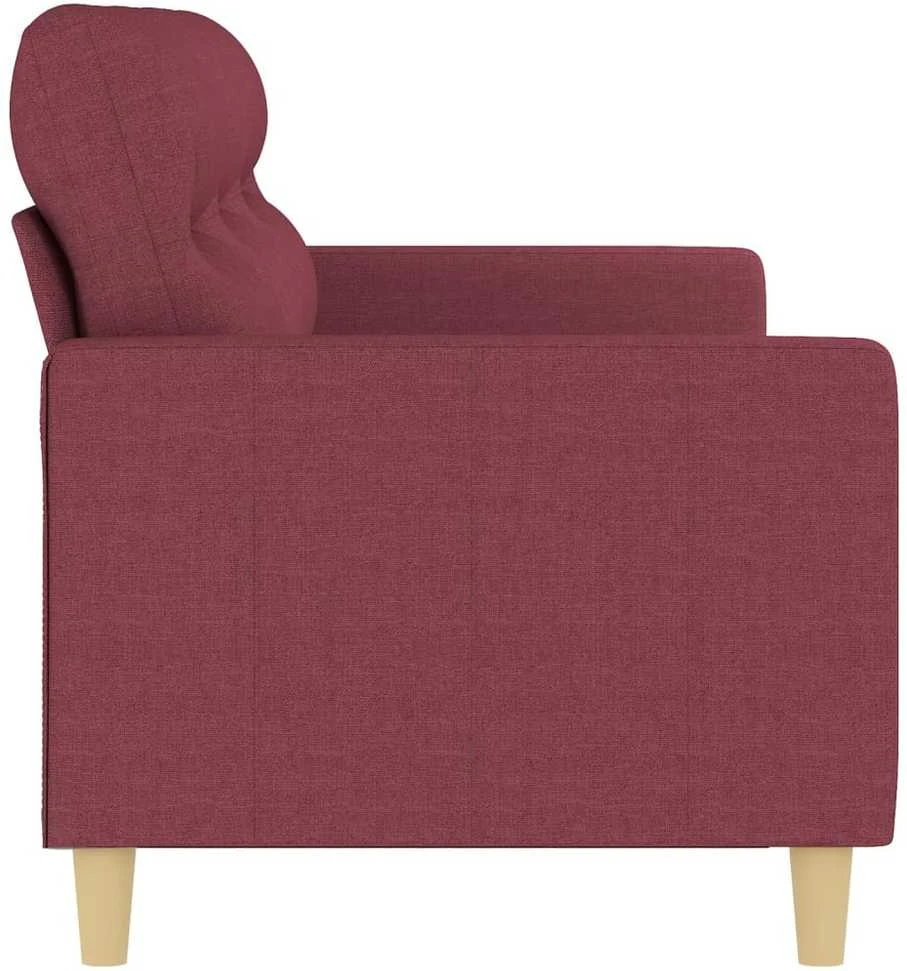 Trivietė sofa, raudonojo vyno spalvos, 180cm, audinys