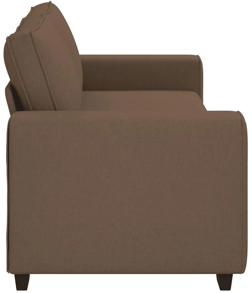 Trivietė sofa, ruda, 220x77x82 cm, audinys