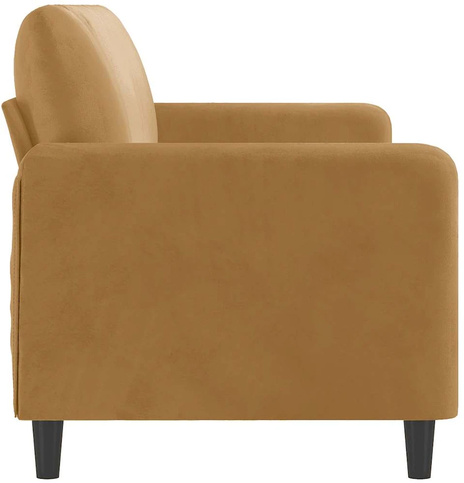 Trivietė sofa, rudos spalvos, 180cm, aksomas