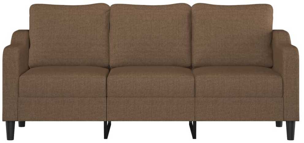 Trivietė sofa, rudos spalvos, 180cm, audinys