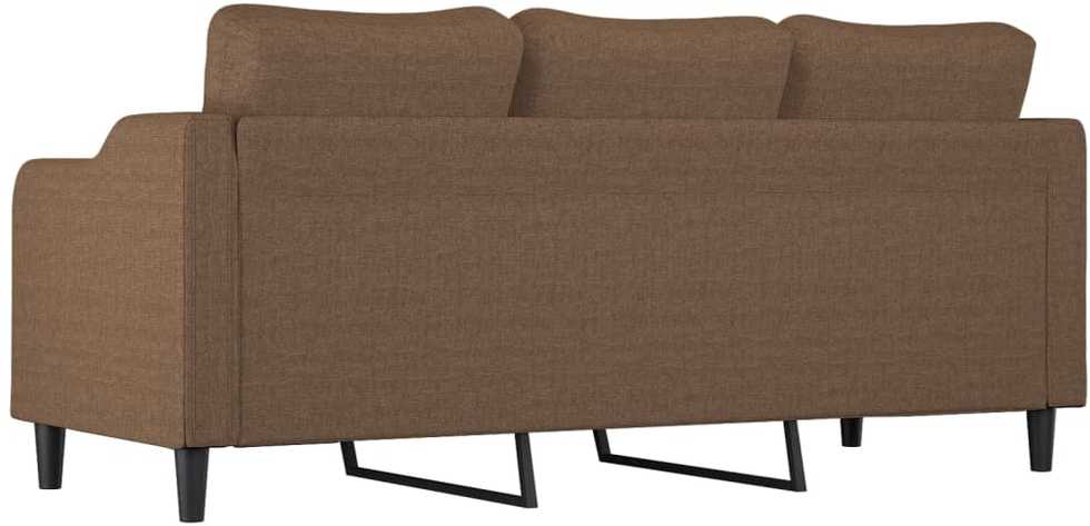 Trivietė sofa, rudos spalvos, 180cm, audinys