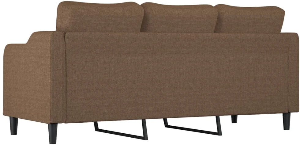 Trivietė sofa, rudos spalvos, 180cm, audinys