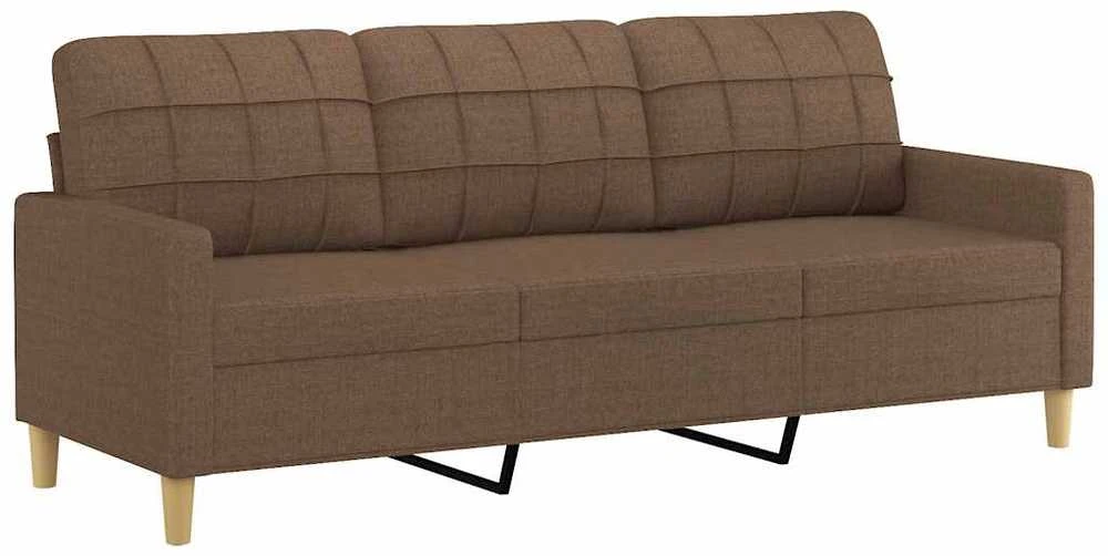 Trivietė sofa, rudos spalvos, 180cm, audinys