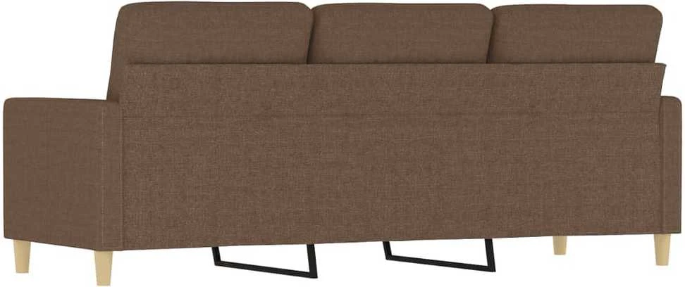 Trivietė sofa, rudos spalvos, 180cm, audinys