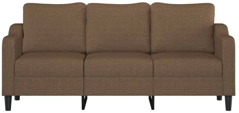 Trivietė sofa, rudos spalvos, 180cm, audinys