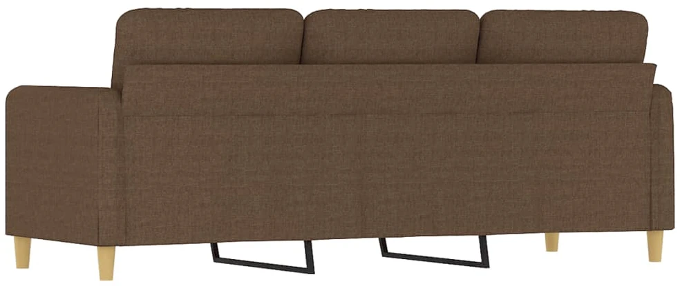 Trivietė sofa, rudos spalvos, 180cm, audinys