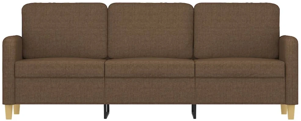Trivietė sofa, rudos spalvos, 180cm, audinys