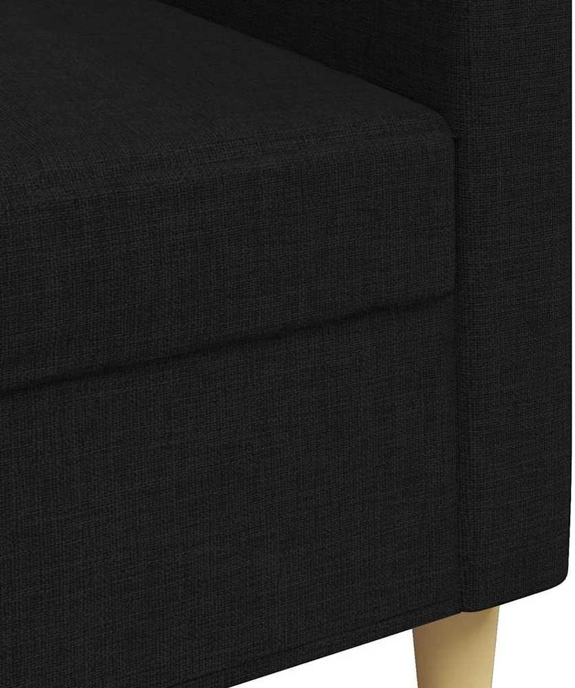 Trivietė sofa, rudos spalvos, 210cm, audinys