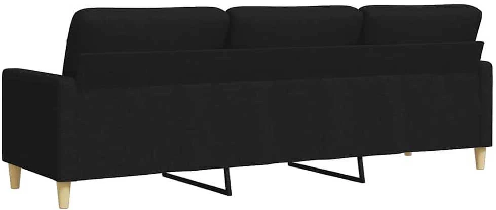 Trivietė sofa, rudos spalvos, 210cm, audinys
