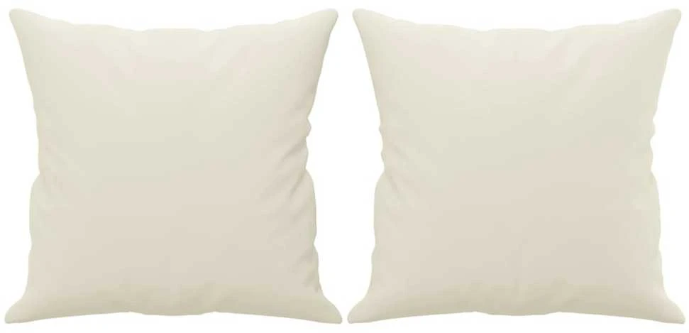 Trivietė sofa su pagalvėlėmis, kreminės spalvos, 180cm, aksomas