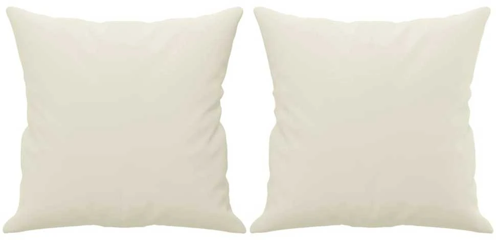 Trivietė sofa su pagalvėlėmis, kreminės spalvos, 180cm, aksomas