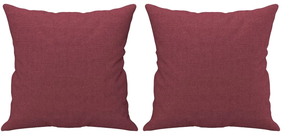 Trivietė sofa su pagalvėlėmis, raudonojo vyno, 180cm, audinys