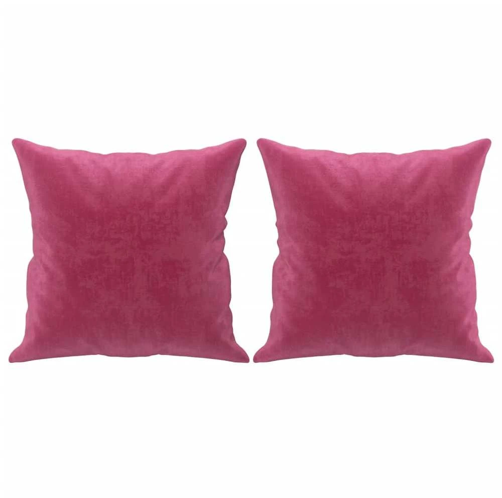 Trivietė sofa su pagalvėlėmis, raudonojo vyno, 180cm, aksomas