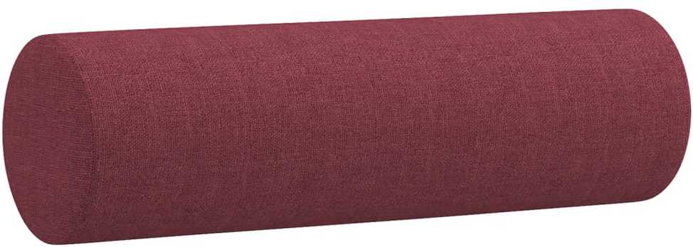 Trivietė sofa su pagalvėlėmis, raudonojo vyno, 180cm, audinys