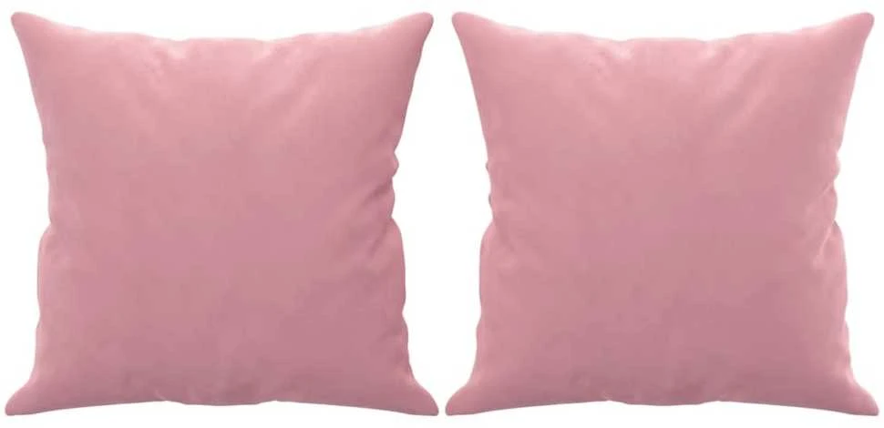 Trivietė sofa su pagalvėlėmis, rožinės spalvos, 180cm, aksomas