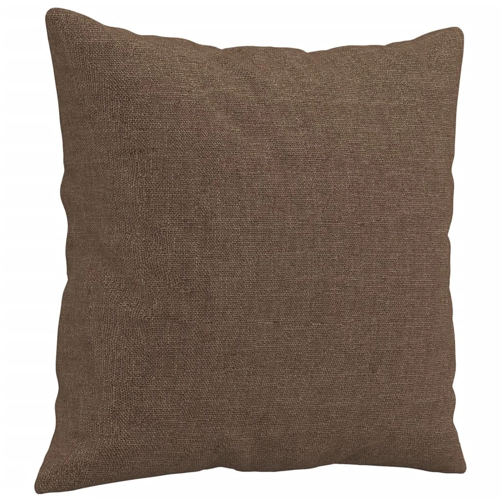 Trivietė sofa su pagalvėlėmis, rudos spalvos, 180cm, audinys