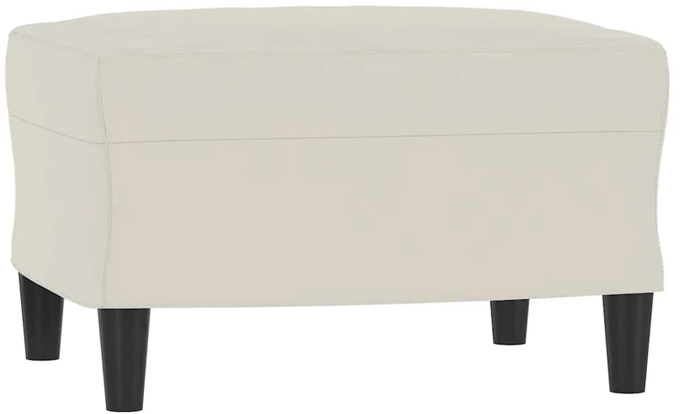 Trivietė sofa su pakoja, kreminės spalvos, 180cm, aksomas