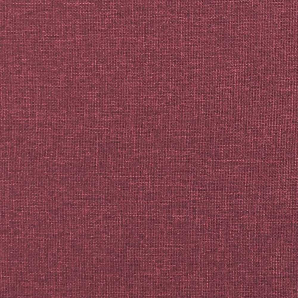 Trivietė sofa su pakoja, raudonojo vyno spalvos, 180cm, audinys