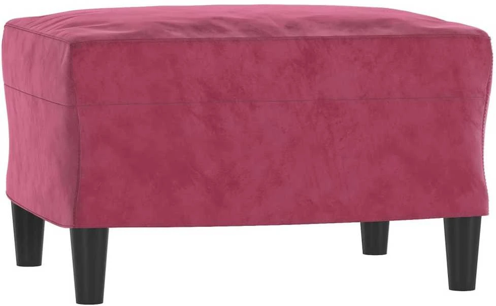 Trivietė sofa su pakoja, raudonojo vyno spalvos, 180cm, aksomas