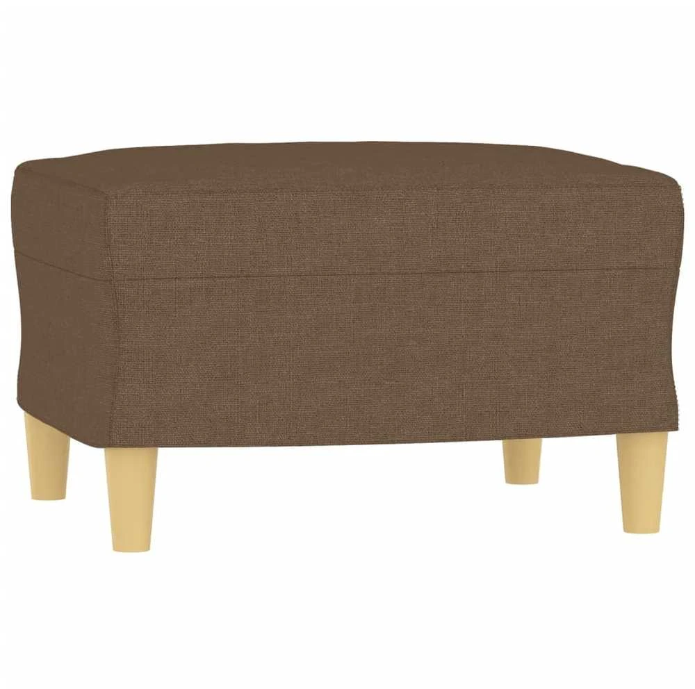 Trivietė sofa su pakoja, rudos spalvos, 180cm, audinys