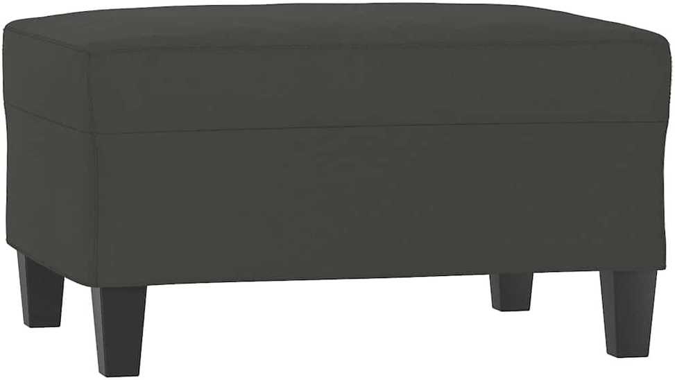 Trivietė sofa su pakoja, tamsiai pilka, 210cm, audinys