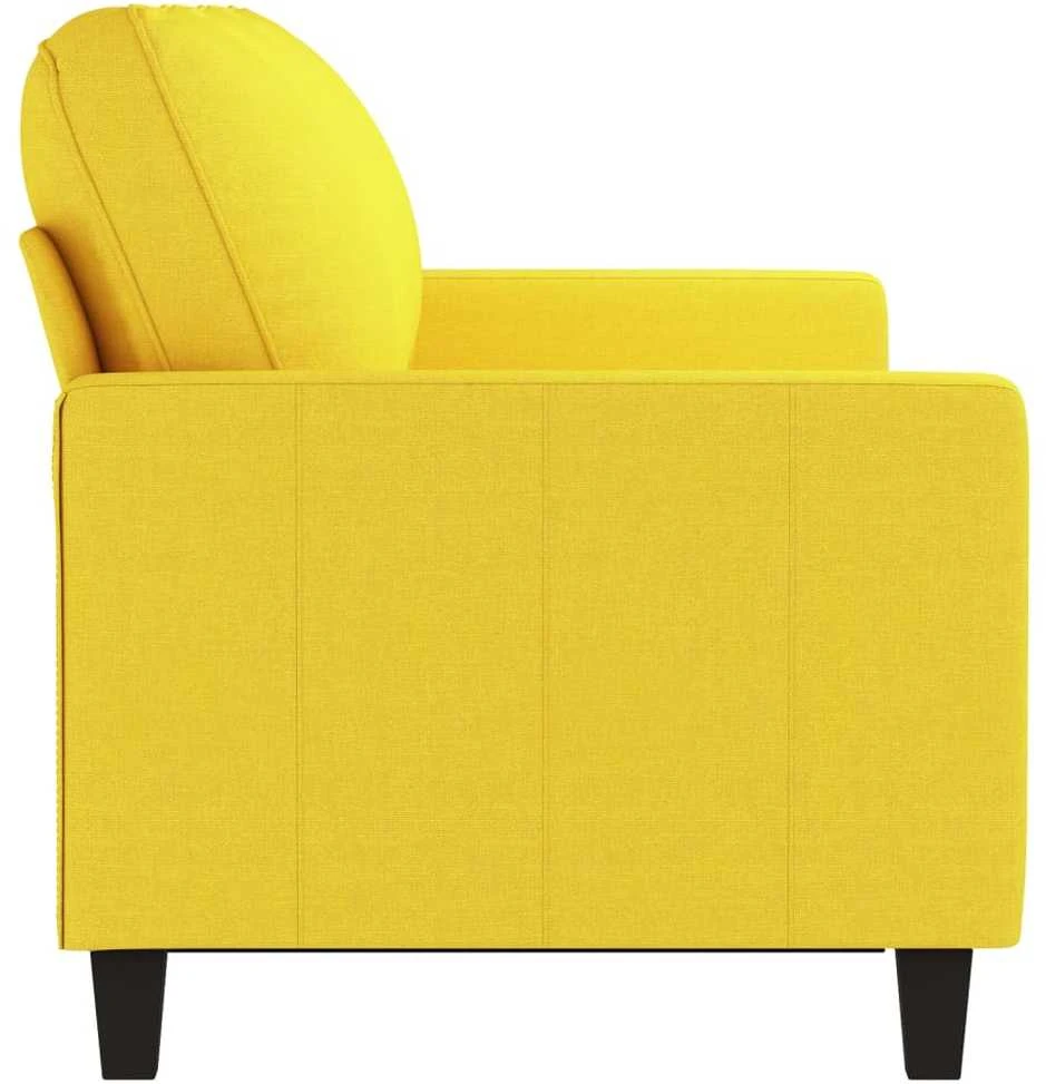 Trivietė sofa, šviesiai geltonos spalvos, 180cm, audinys
