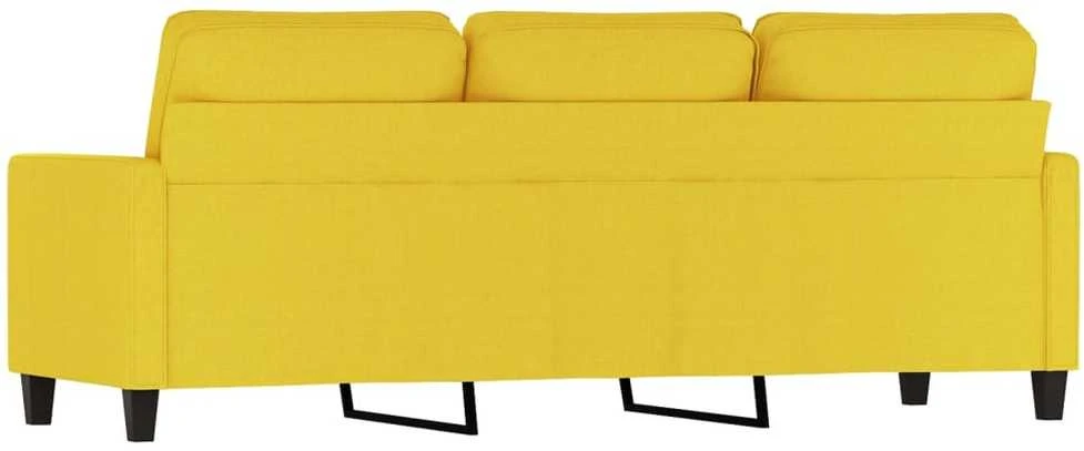 Trivietė sofa, šviesiai geltonos spalvos, 180cm, audinys