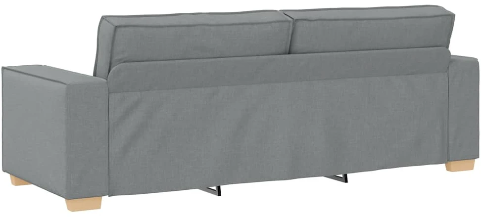 Trivietė sofa, šviesiai pilka, 220x78x84 cm, audinys