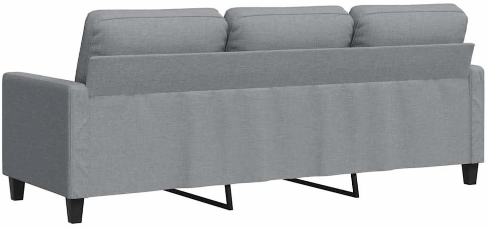 Trivietė sofa, šviesiai pilkos spalvos, 180cm, audinys