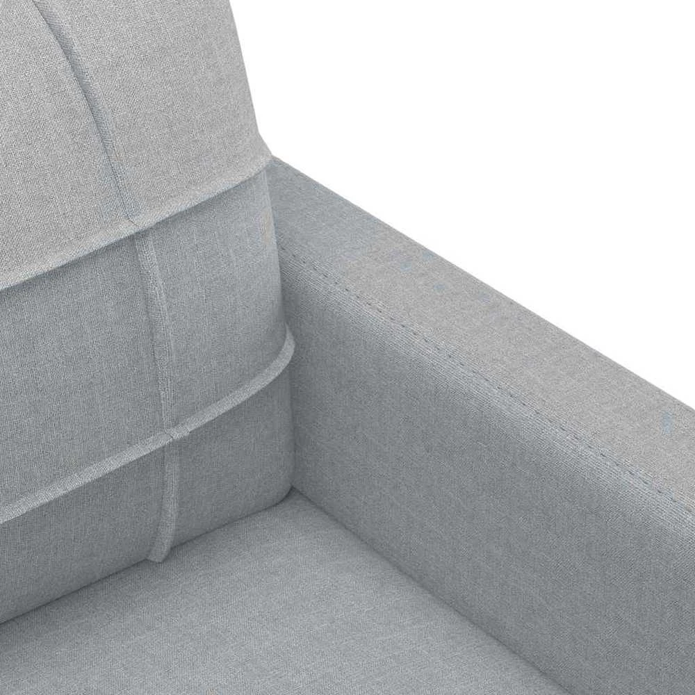 Trivietė sofa, šviesiai pilkos spalvos, 180cm, audinys