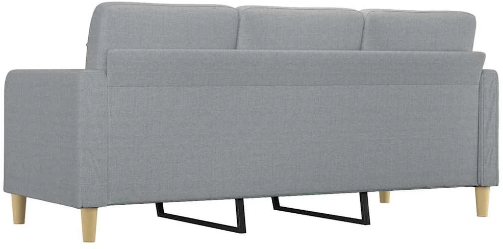 Trivietė sofa, šviesiai pilkos spalvos, 180cm, audinys