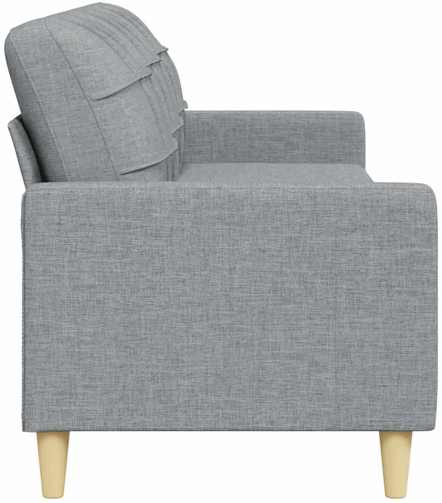Trivietė sofa, šviesiai pilkos spalvos, 210cm, audinys