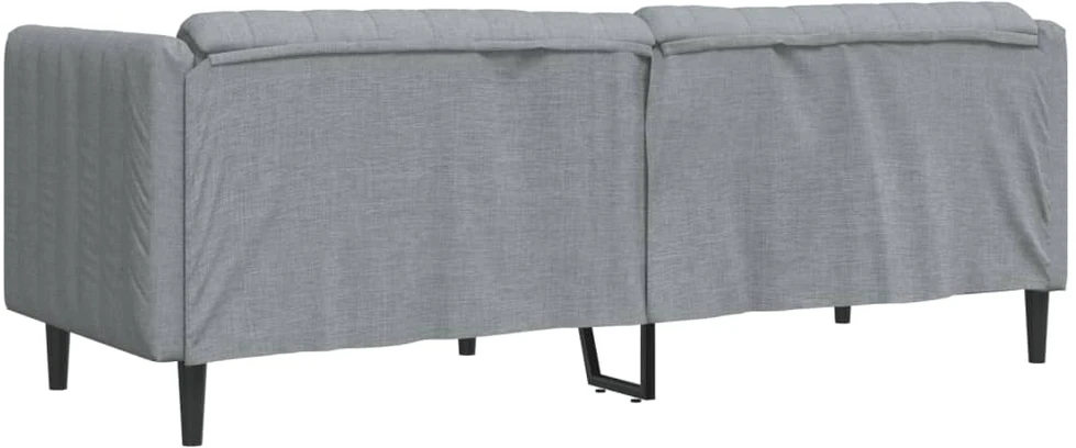 Trivietė sofa, šviesiai pilkos spalvos, audinys