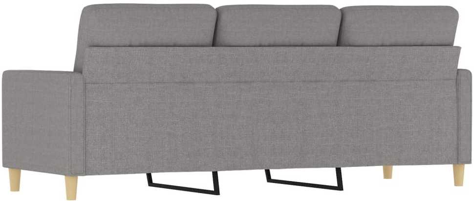 Trivietė sofa, šviesiai pilkos spalvos, 180cm, audinys