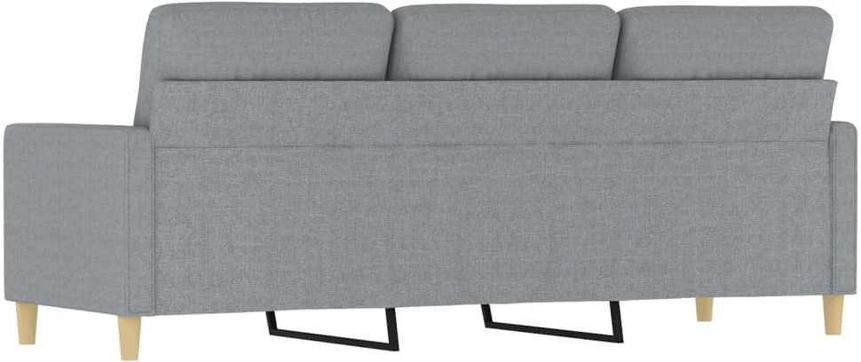 Trivietė sofa, šviesiai pilkos spalvos, 180cm, audinys