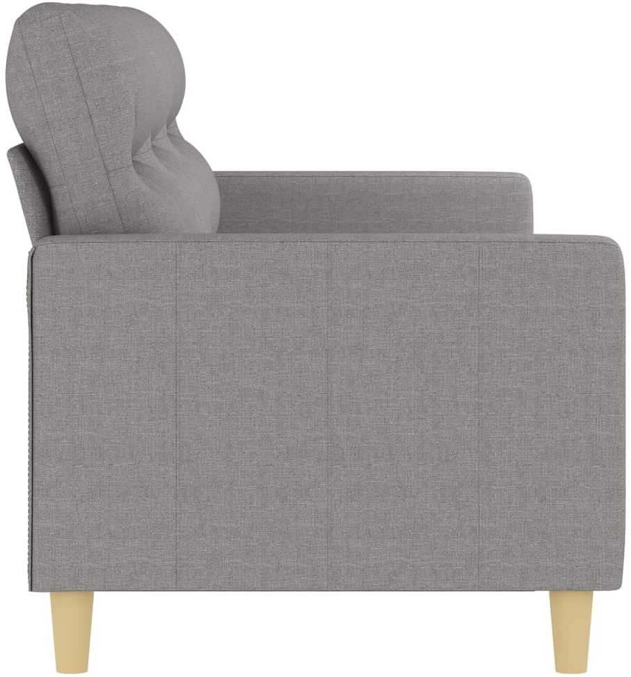 Trivietė sofa, šviesiai pilkos spalvos, 180cm, audinys