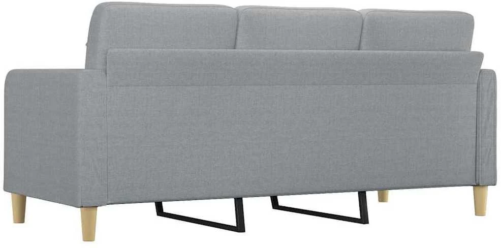 Trivietė sofa, šviesiai pilkos spalvos, 180cm, audinys