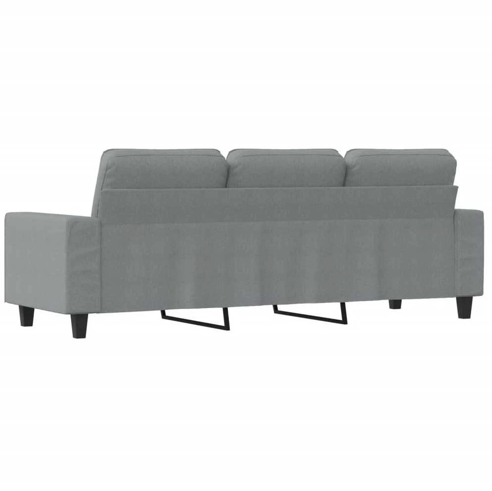 Trivietė sofa, šviesiai pilkos spalvos, 180cm, audinys