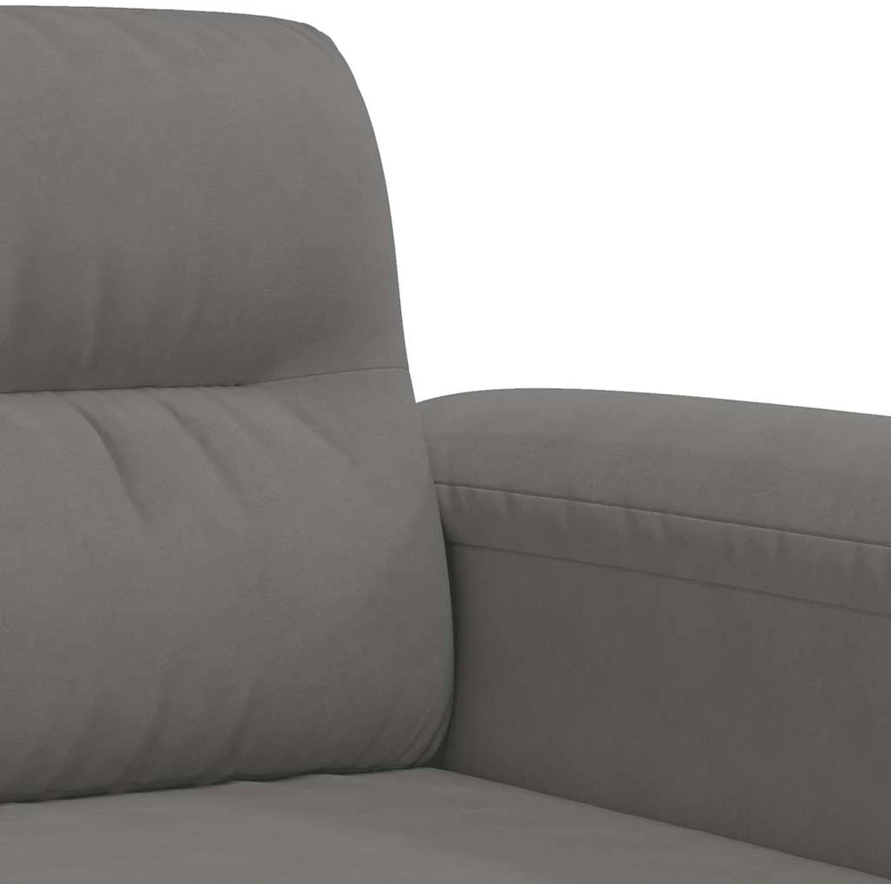 Trivietė sofa, tamsiai pilka, 180cm, mikropluošto audinys