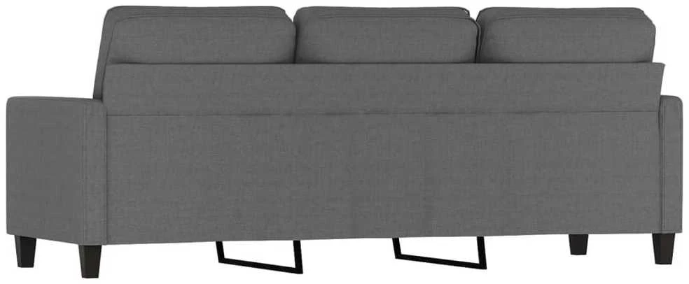 Trivietė sofa, tamsiai pilkos spalvos, 180cm, audinys