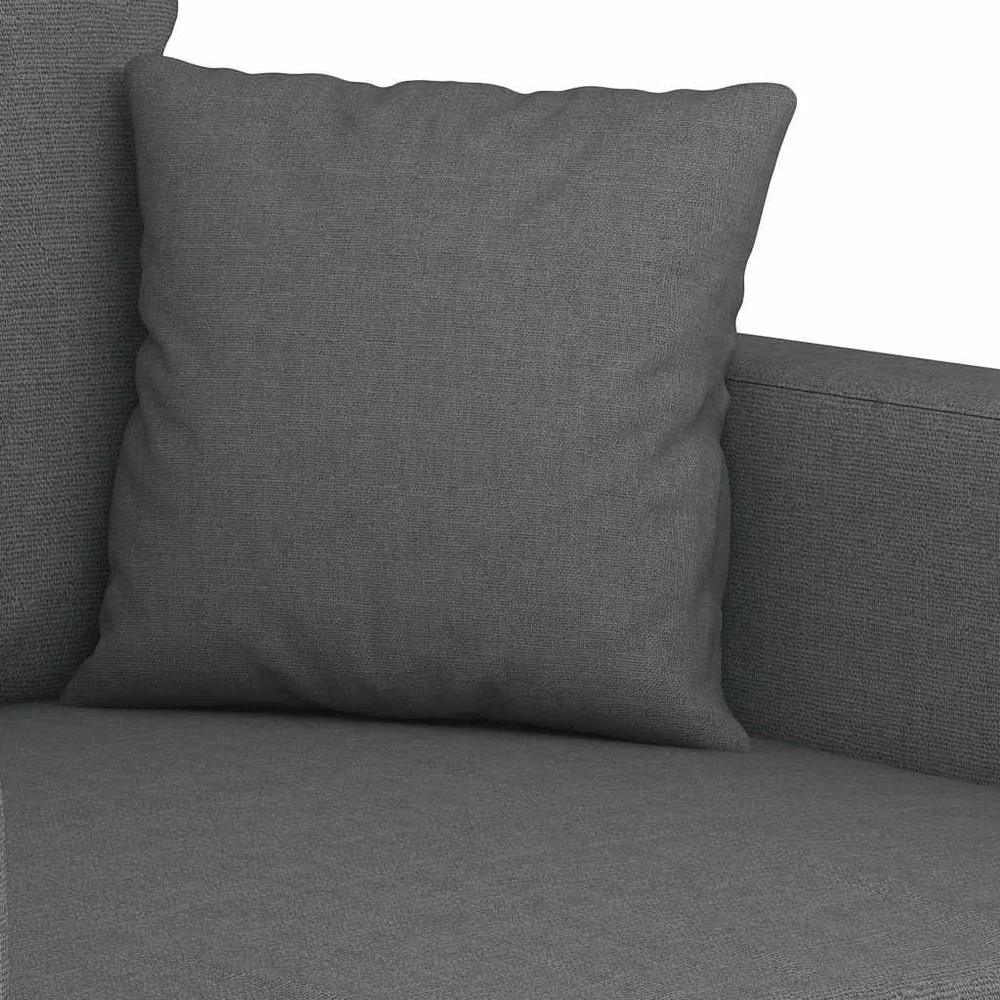Trivietė sofa, tamsiai pilkos spalvos, 180cm, audinys