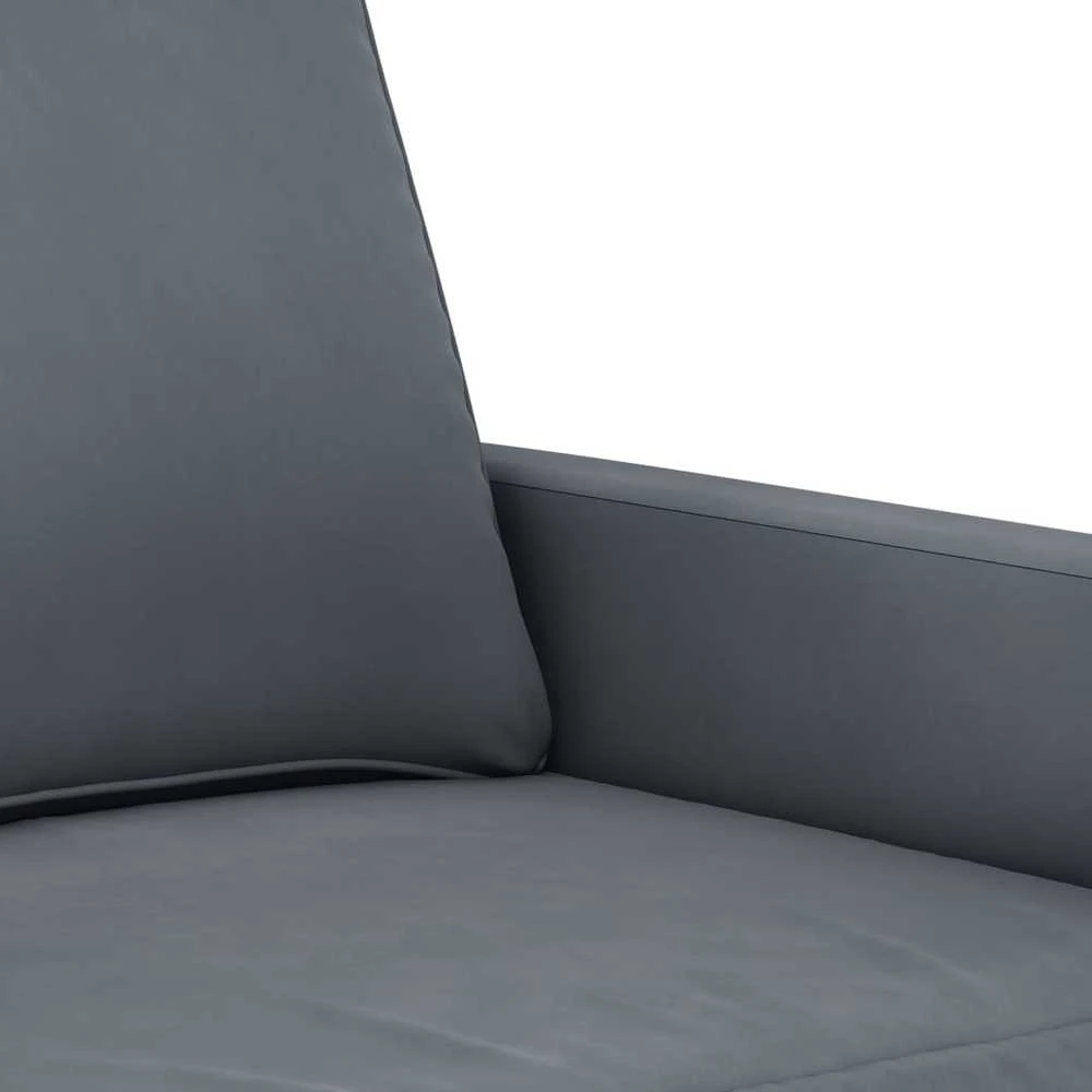 Trivietė sofa, tamsiai pilkos spalvos, 180cm, aksomas